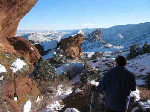 A panorama of the Colorado mountains in Ideldale